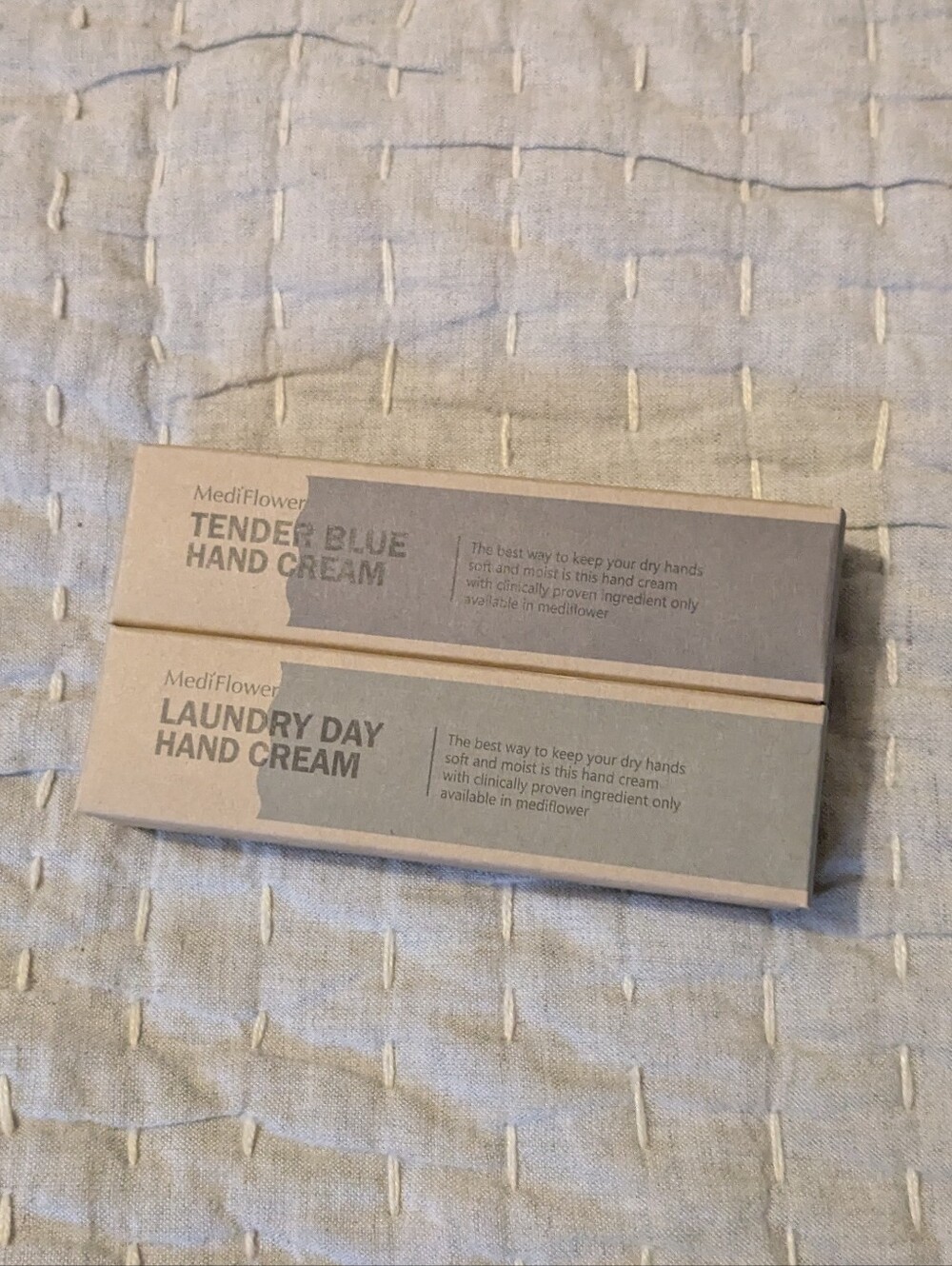 NIB Two Mediflower Hand Creams Tender Blue Hand-Cream